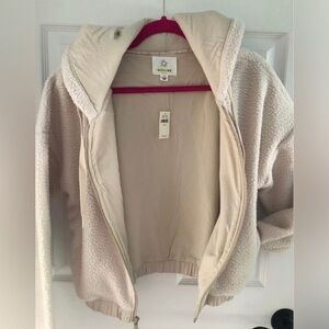 Aerie Soft Beige Teddy Jacket